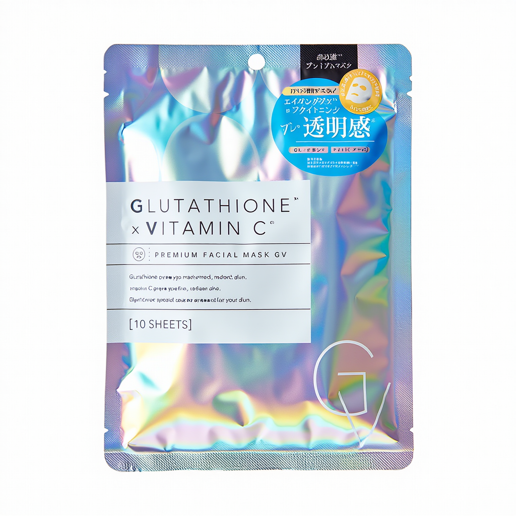 Glutathione x Vitamin C Premium Facial Mask GV Brightening Treatment (10 Sheets)